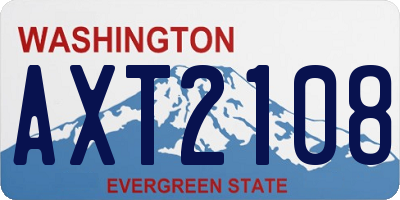 WA license plate AXT2108