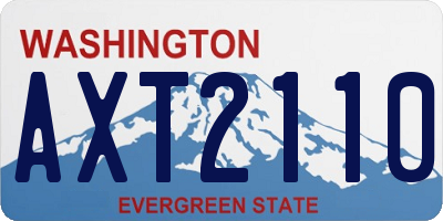 WA license plate AXT2110