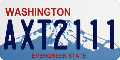 WA license plate AXT2111