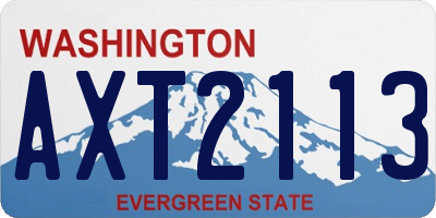 WA license plate AXT2113