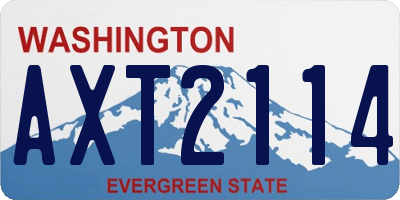 WA license plate AXT2114