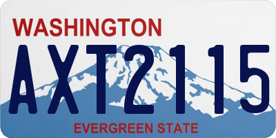 WA license plate AXT2115