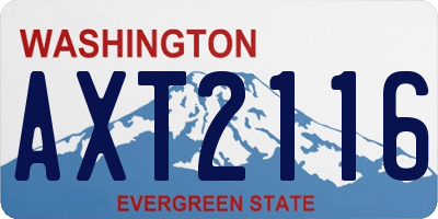 WA license plate AXT2116