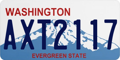 WA license plate AXT2117