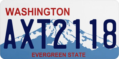 WA license plate AXT2118