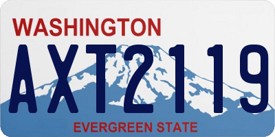 WA license plate AXT2119