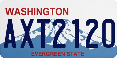 WA license plate AXT2120