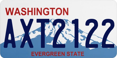 WA license plate AXT2122