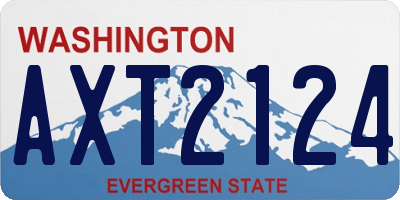 WA license plate AXT2124