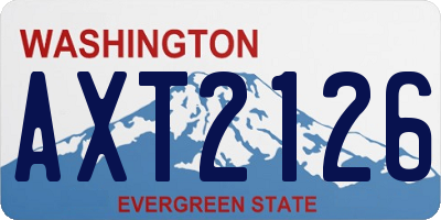 WA license plate AXT2126