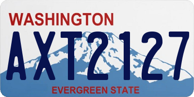 WA license plate AXT2127