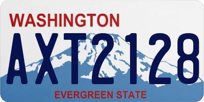 WA license plate AXT2128