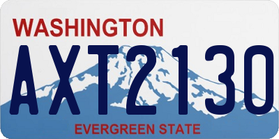 WA license plate AXT2130