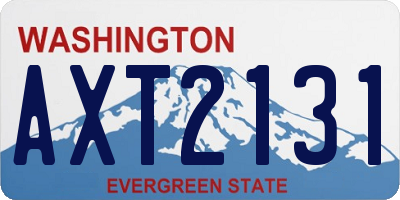 WA license plate AXT2131