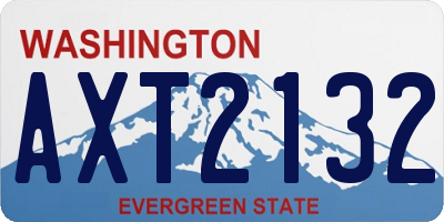 WA license plate AXT2132