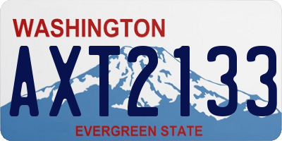 WA license plate AXT2133