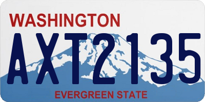 WA license plate AXT2135