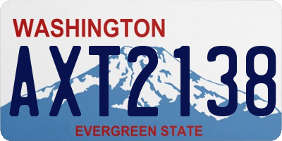 WA license plate AXT2138