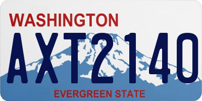 WA license plate AXT2140