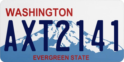 WA license plate AXT2141
