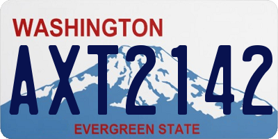 WA license plate AXT2142