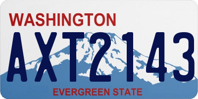 WA license plate AXT2143