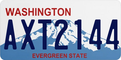WA license plate AXT2144
