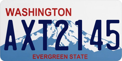 WA license plate AXT2145