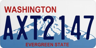 WA license plate AXT2147