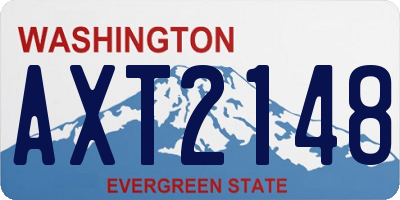 WA license plate AXT2148