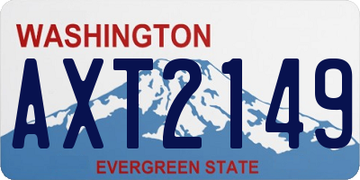 WA license plate AXT2149