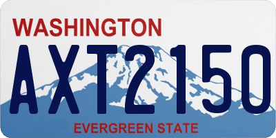 WA license plate AXT2150