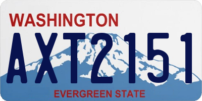 WA license plate AXT2151