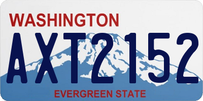WA license plate AXT2152