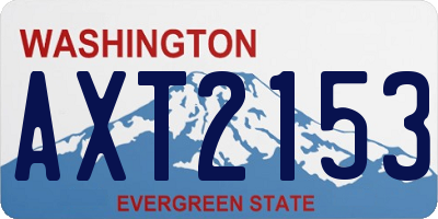 WA license plate AXT2153