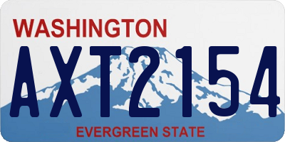 WA license plate AXT2154