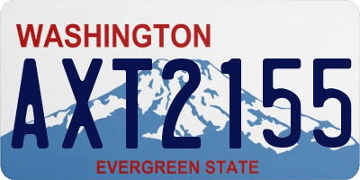 WA license plate AXT2155