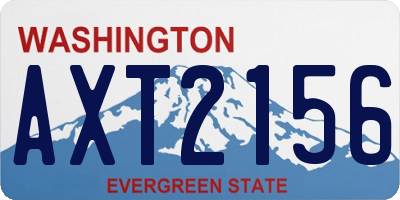 WA license plate AXT2156