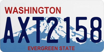 WA license plate AXT2158