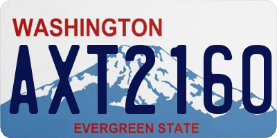 WA license plate AXT2160