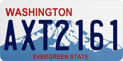 WA license plate AXT2161