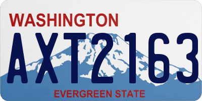 WA license plate AXT2163