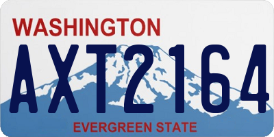 WA license plate AXT2164