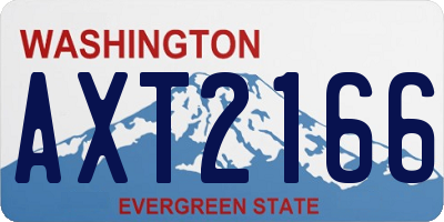 WA license plate AXT2166