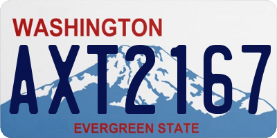 WA license plate AXT2167