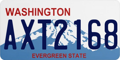 WA license plate AXT2168