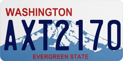 WA license plate AXT2170