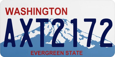 WA license plate AXT2172