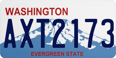 WA license plate AXT2173