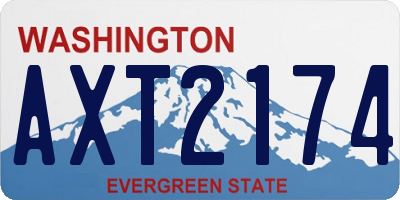 WA license plate AXT2174